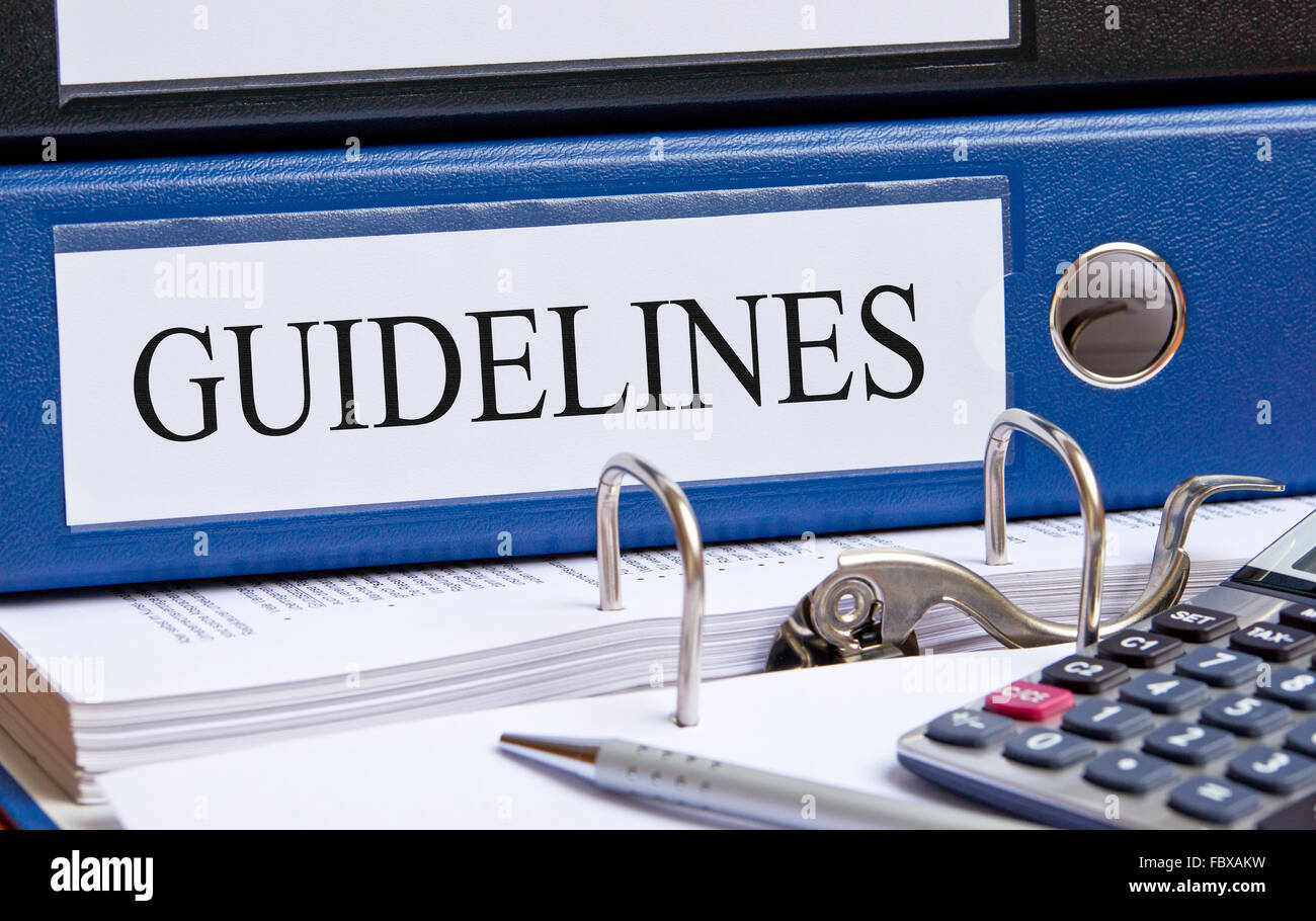 Guidelines Stock Photo