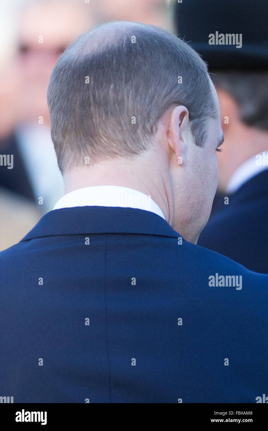 Prince William with Catherine,The Duchess of Cambridge at Sandringham,Norfolk, on January 10th 2016. Stock Photo