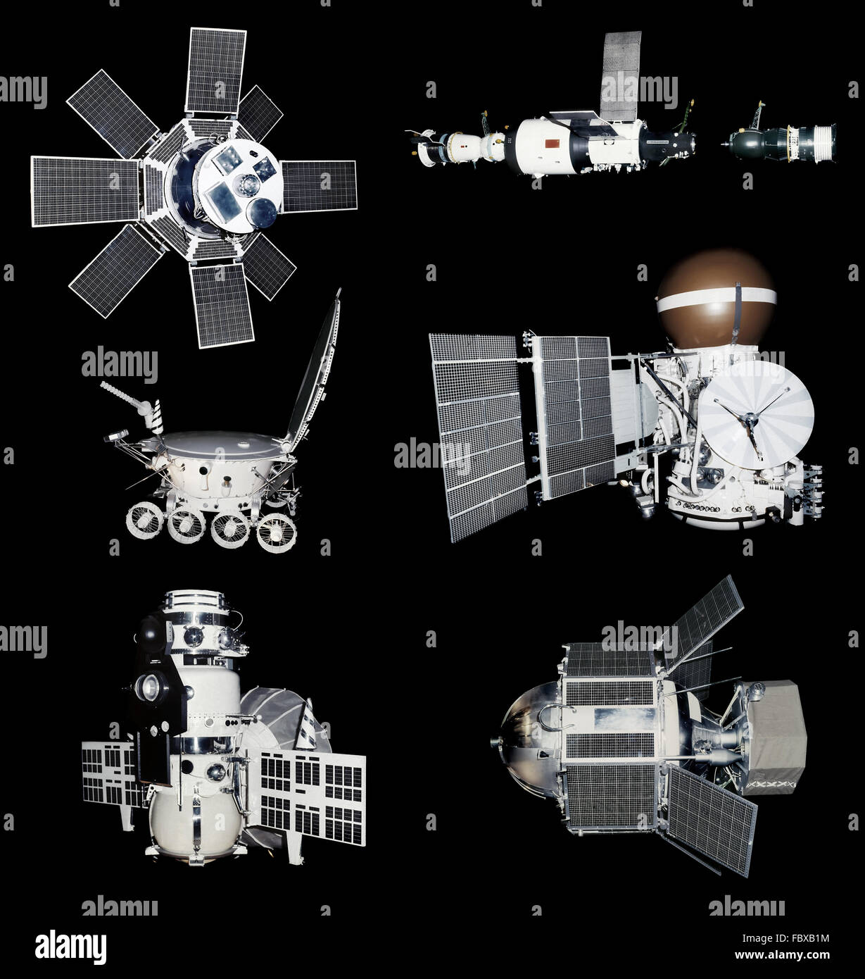 Space Ships Probes Cutout Stock Photo