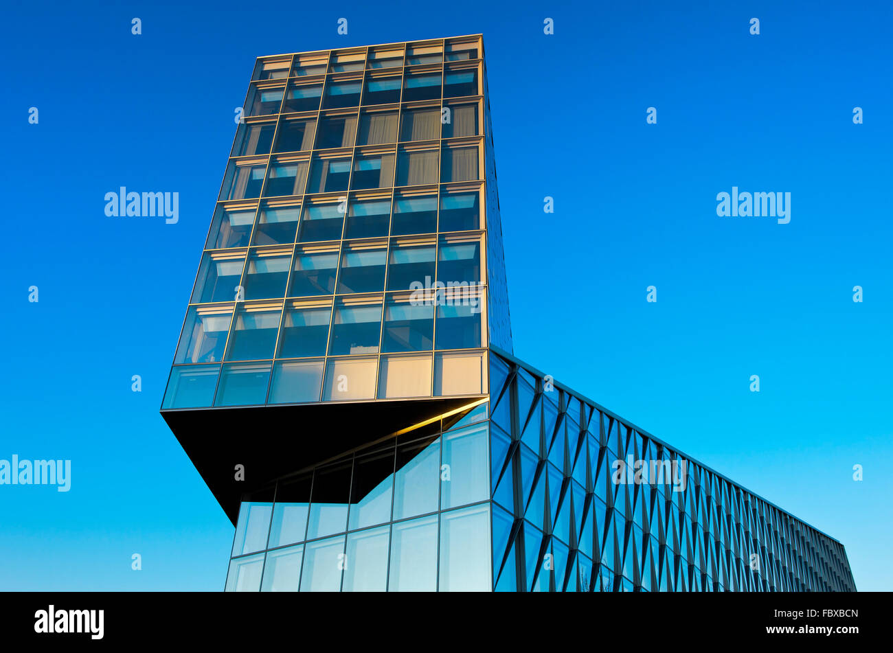 The JTI Building, headquarters of Japan Tobacco International, JTI, by SOM Architects, Geneva, Switzerland Stock Photo