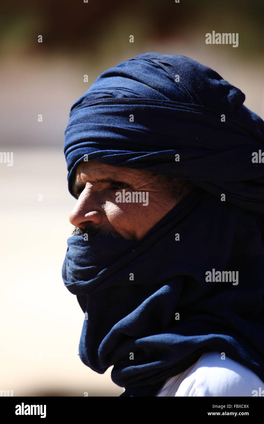 Tuareg in the Desert Stock Photo