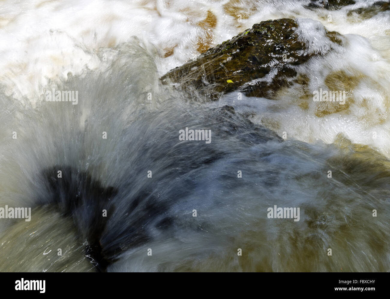 gush of water and rock Stock Photo