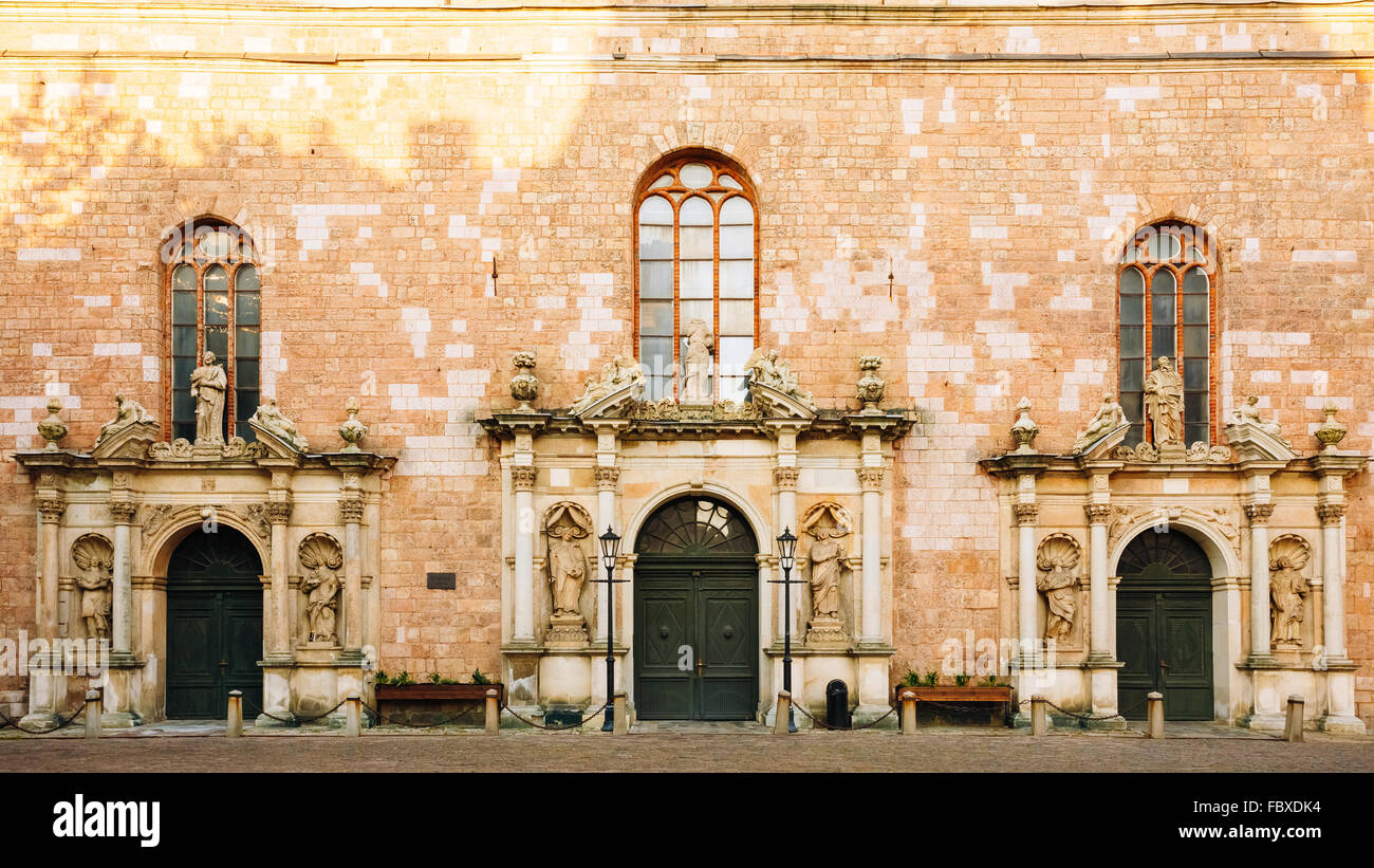 Facade of St. Peter's Church. It is a Lutheran church in Riga, the ...