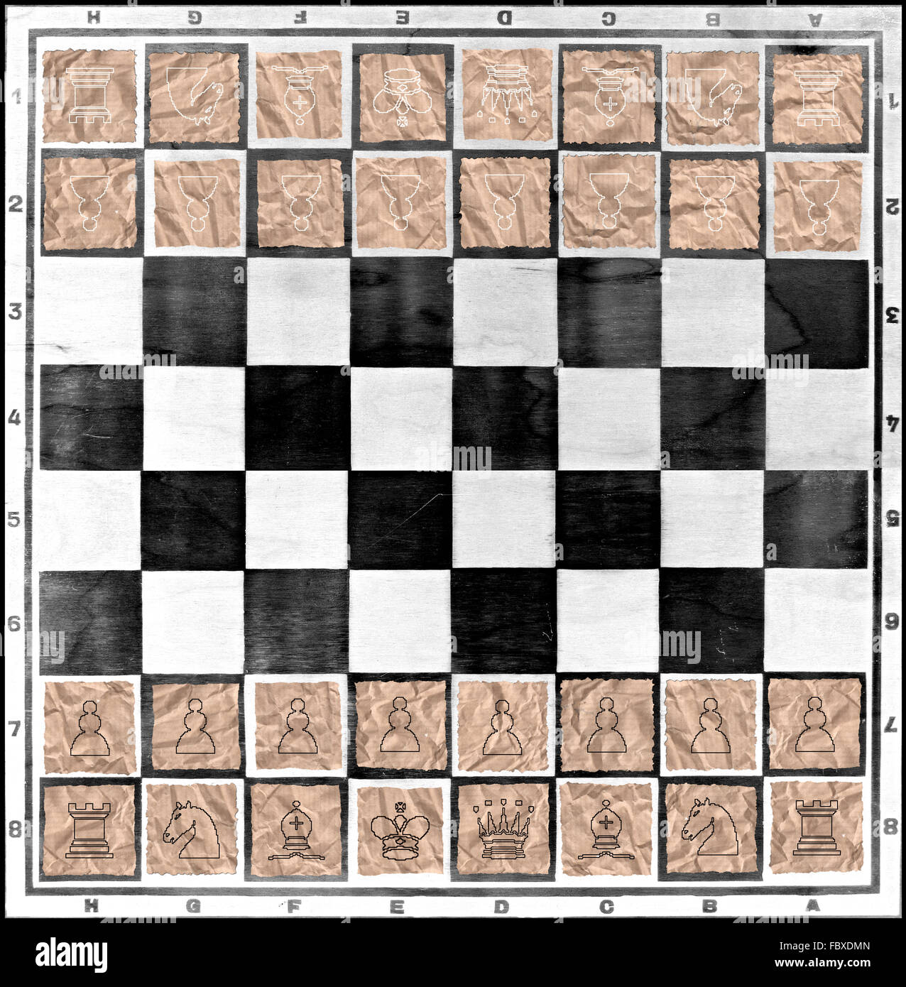 Chess pieces sketch hi-res stock photography and images - Alamy