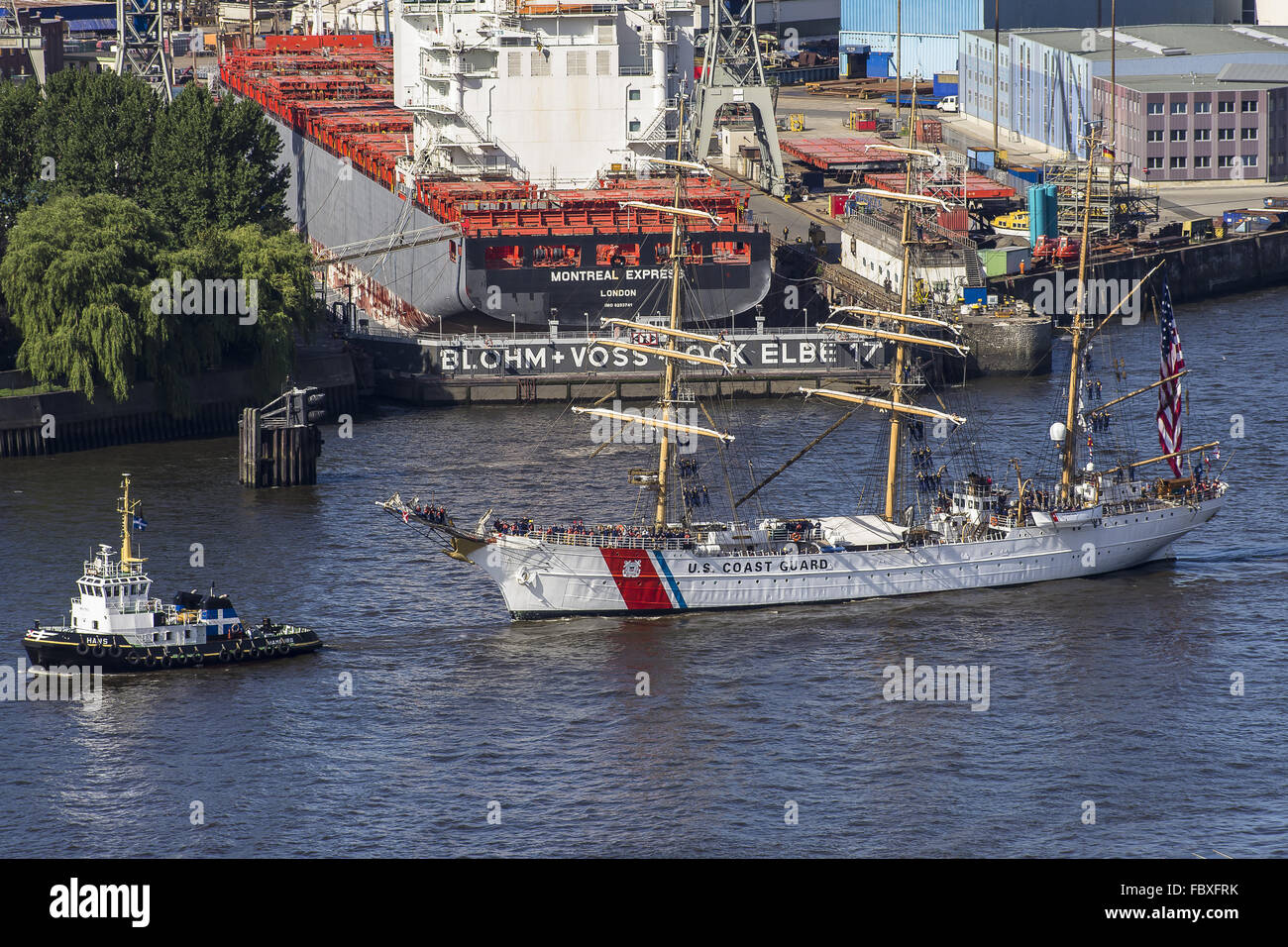 USCG Eagle in Hamburg Stock Photo