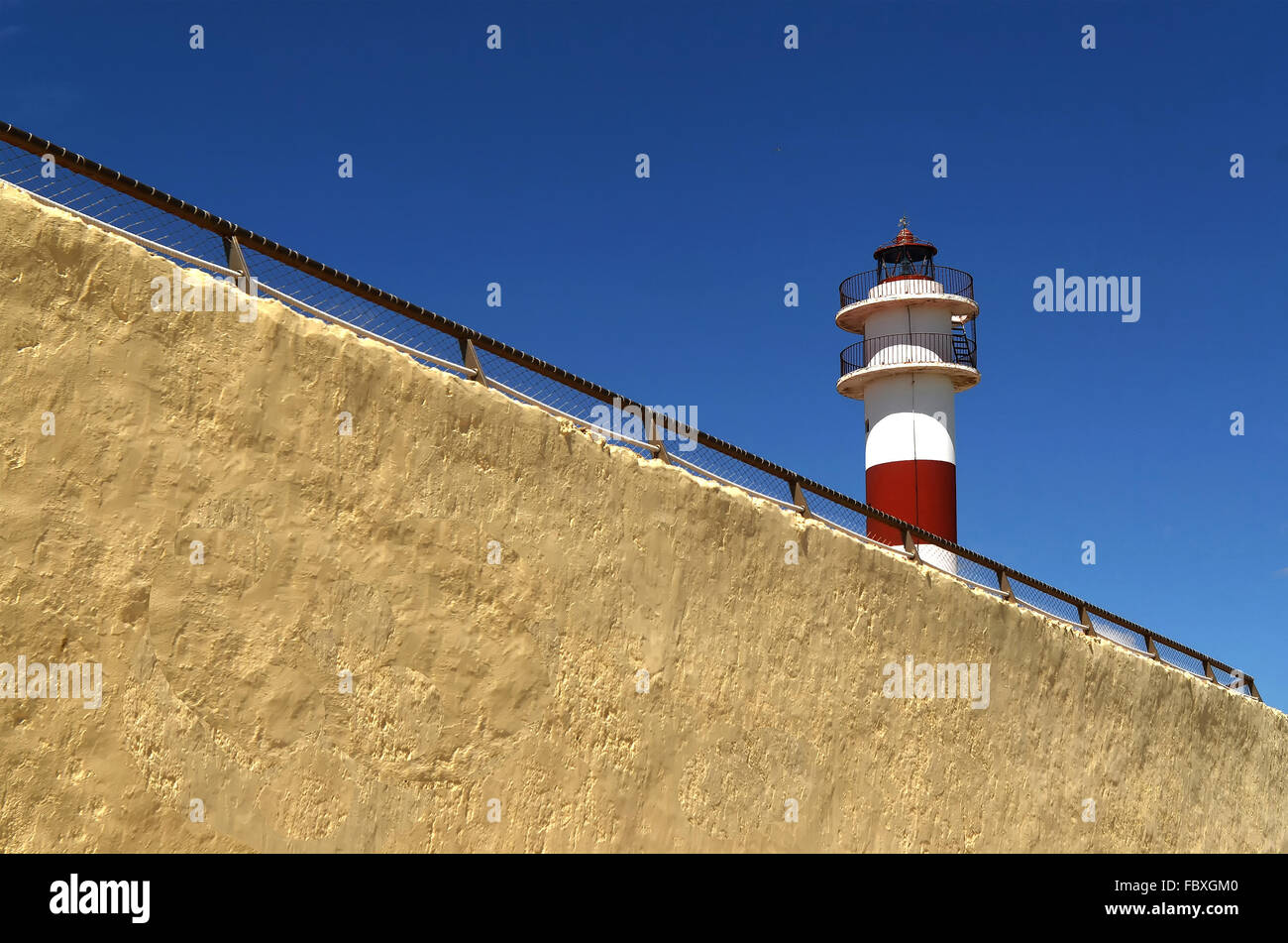 Lighthouse Rota, Spain Stock Photo