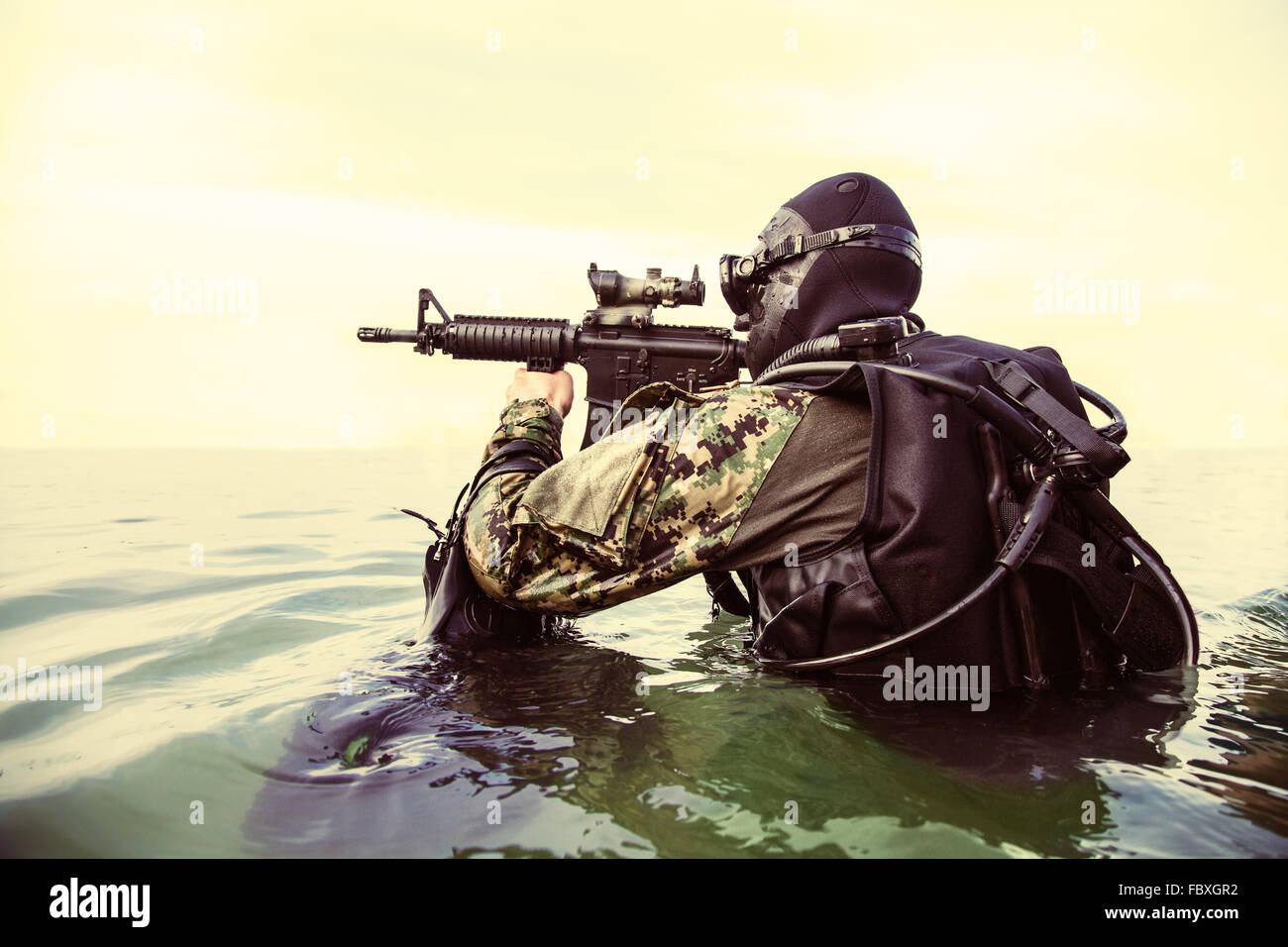 Navy SEAL frogman Stock Photo Alamy