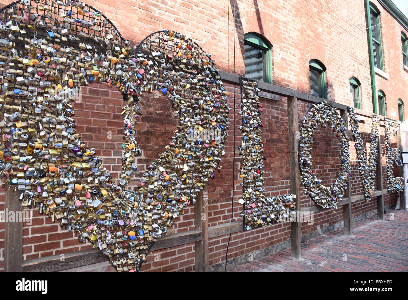 Locks of Love Exhibit during Artfest in Toronto, Ontario Canada Stock Photo