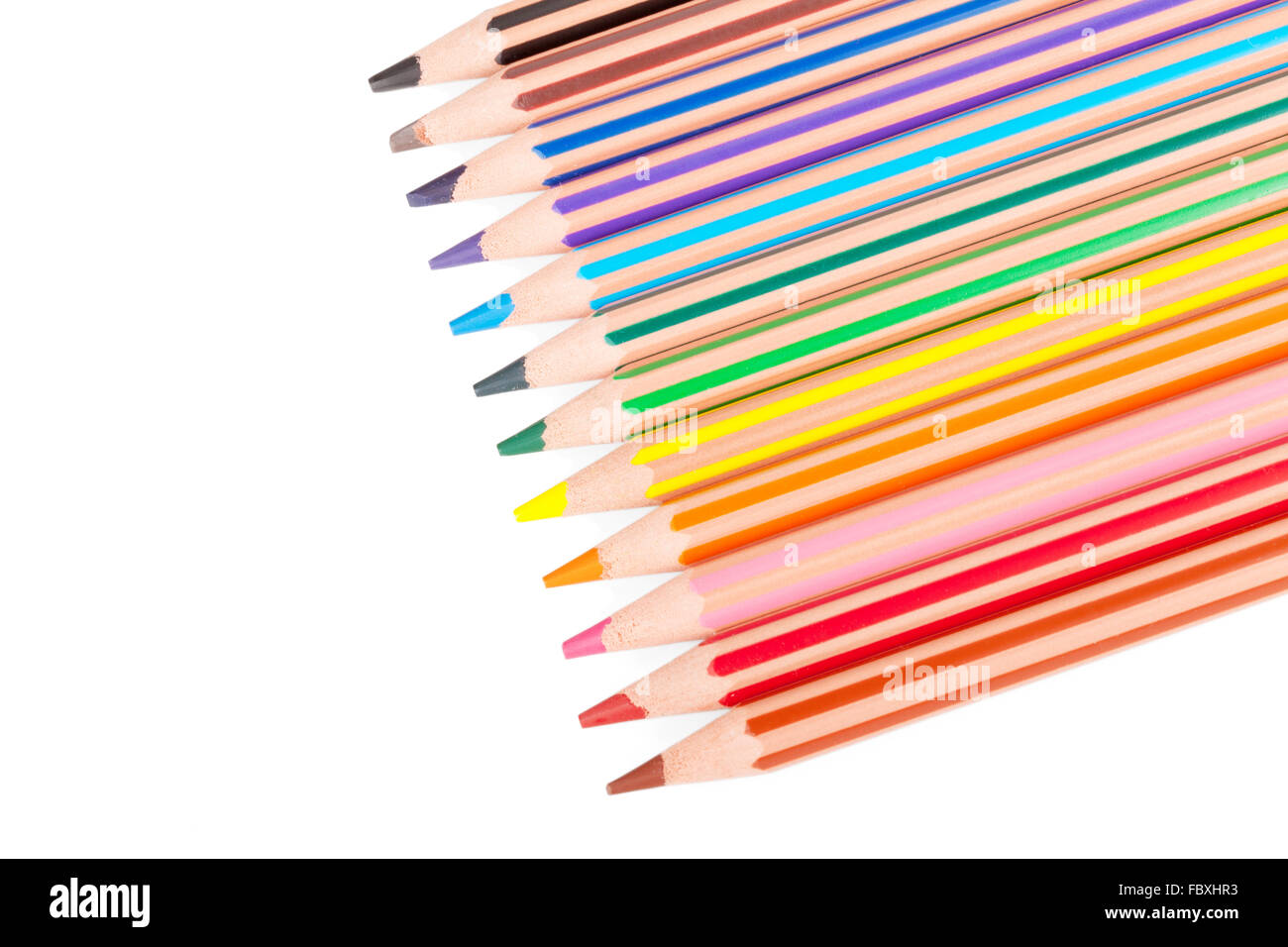 Color pencils isolated on white background Stock Photo - Alamy