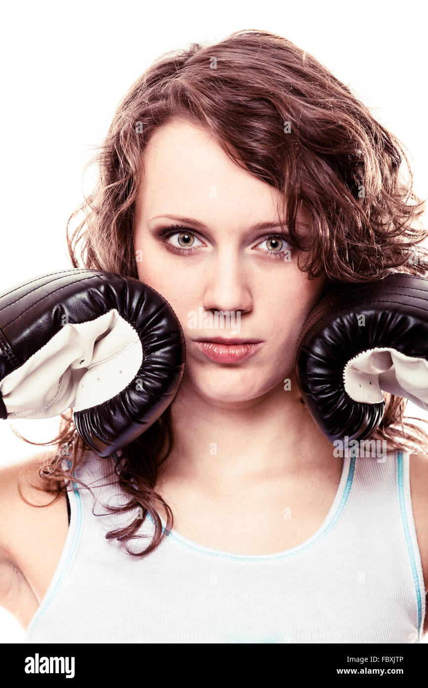 Girl boxing gloves hires stock photography and images Alamy