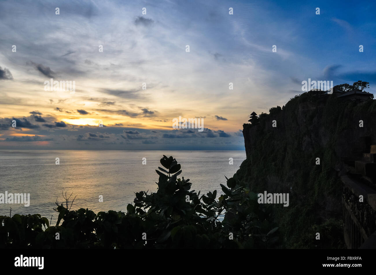 Coast at Uluwatu temple, Bali, Indonesia. Stock Photo
