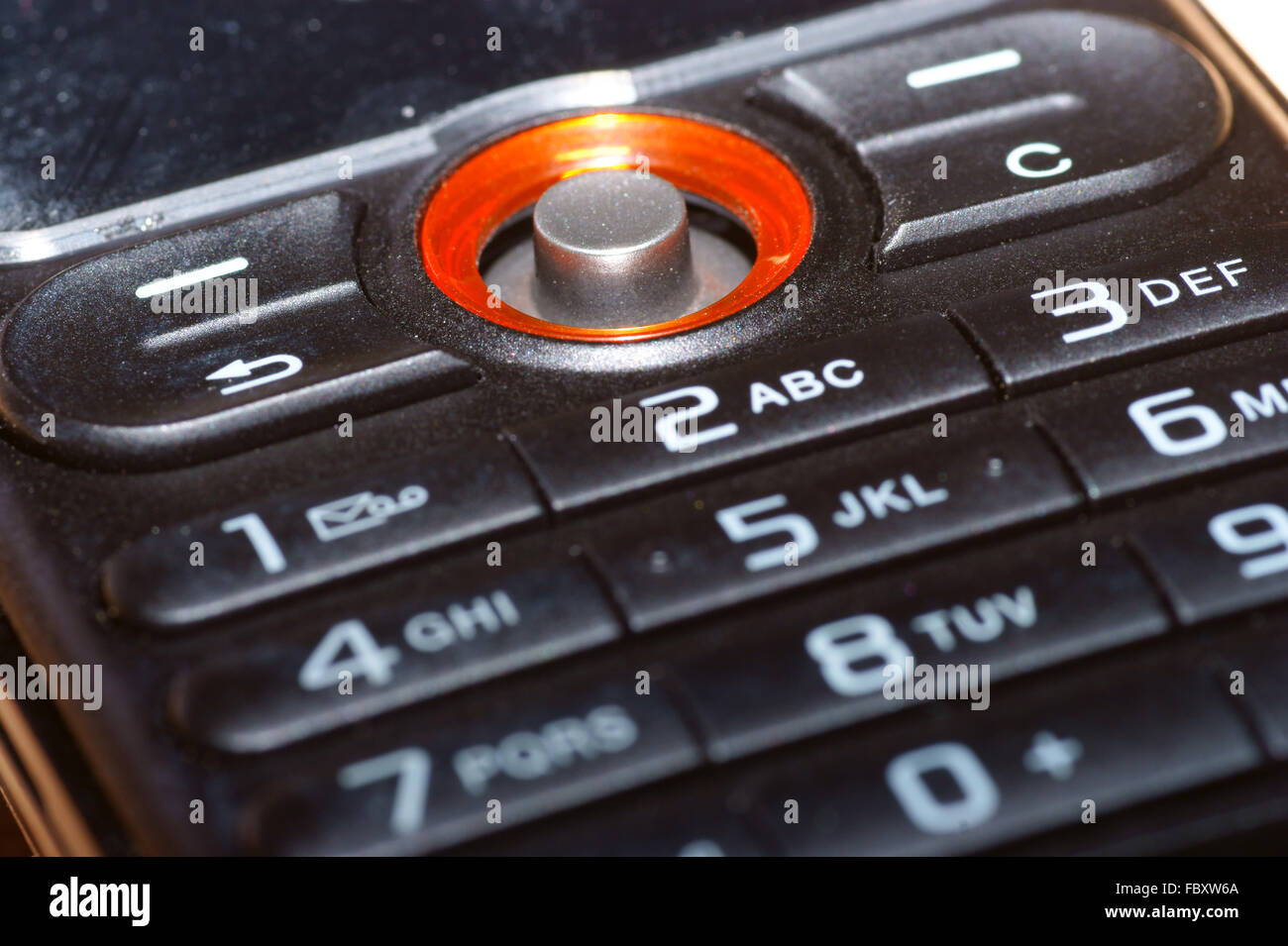 Mobile phone keypad, joystick close up Stock Photo Alamy