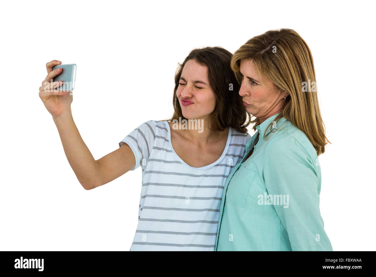 Mother and daughter make a selfie Stock Photo