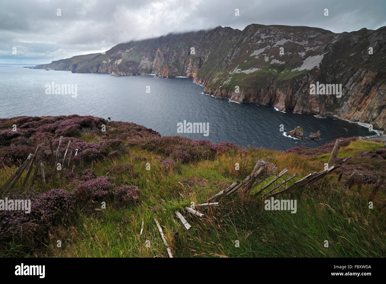 Slieve League (Irish: Sliabh Liag) - At 601 metres (1,972 ft), the highest sea cliffs in Ireland Stock Photo