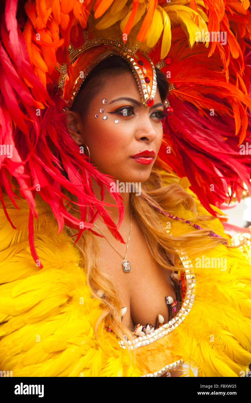 A Samba instructor at the 31st ANNUAL Kingdom Day Parade  (honoring the memory and work of Dr. Martin Luther King)  Presented By Stock Photo