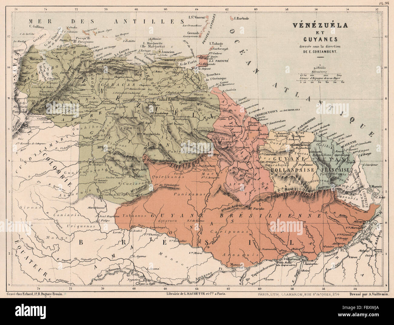 VENEZUELA/GUIANAS British French Dutch Brazilian Guyana Guyane Suriname