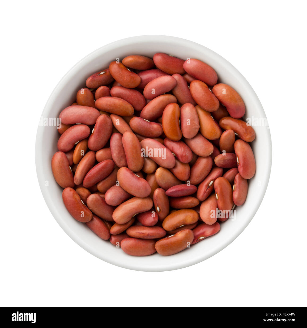 Red Kidney Beans in a Ceramic Bowl Stock Photo