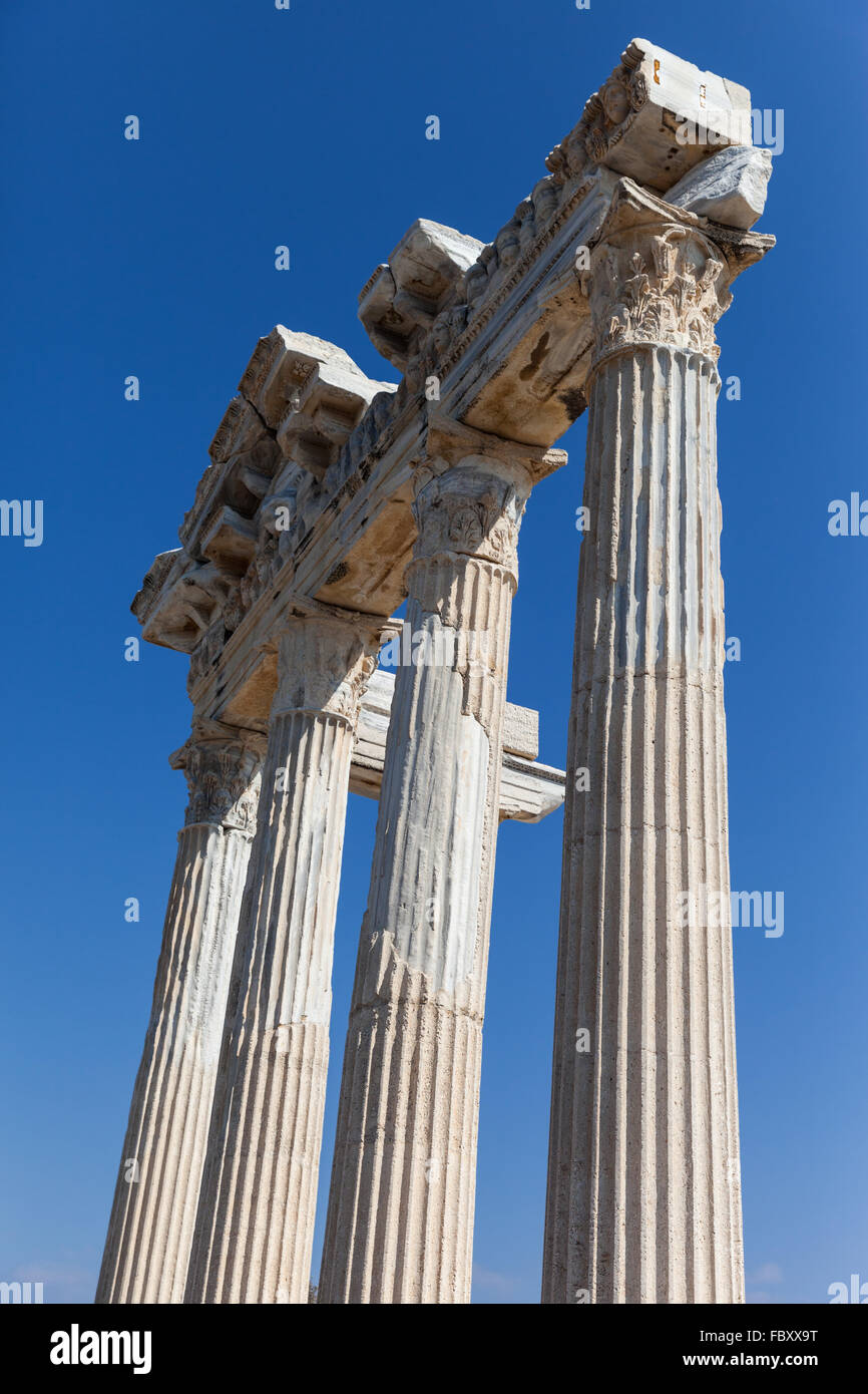 Ancient Apollo temple columns at Turkey Side Stock Photo - Alamy