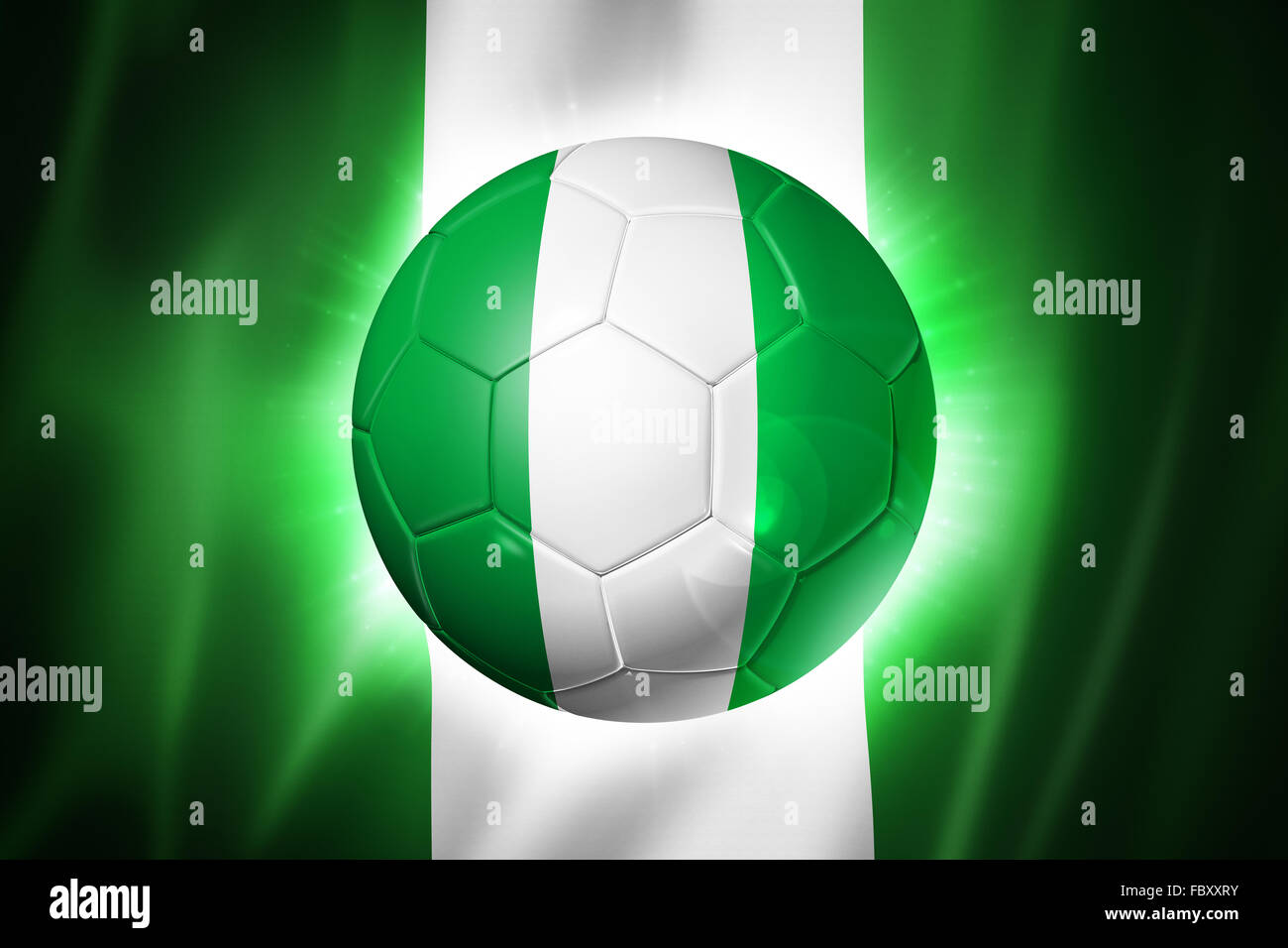 Soccer football ball with Nigeria flag Stock Photo Alamy