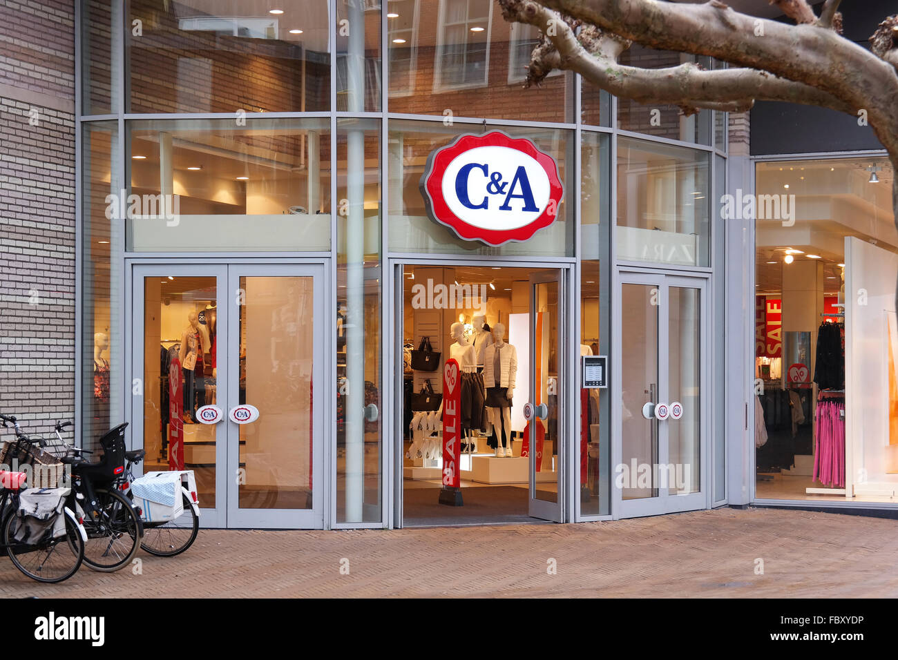Entrance of a branch of C A fashion clothing store in Groningen Stock Photo Alamy