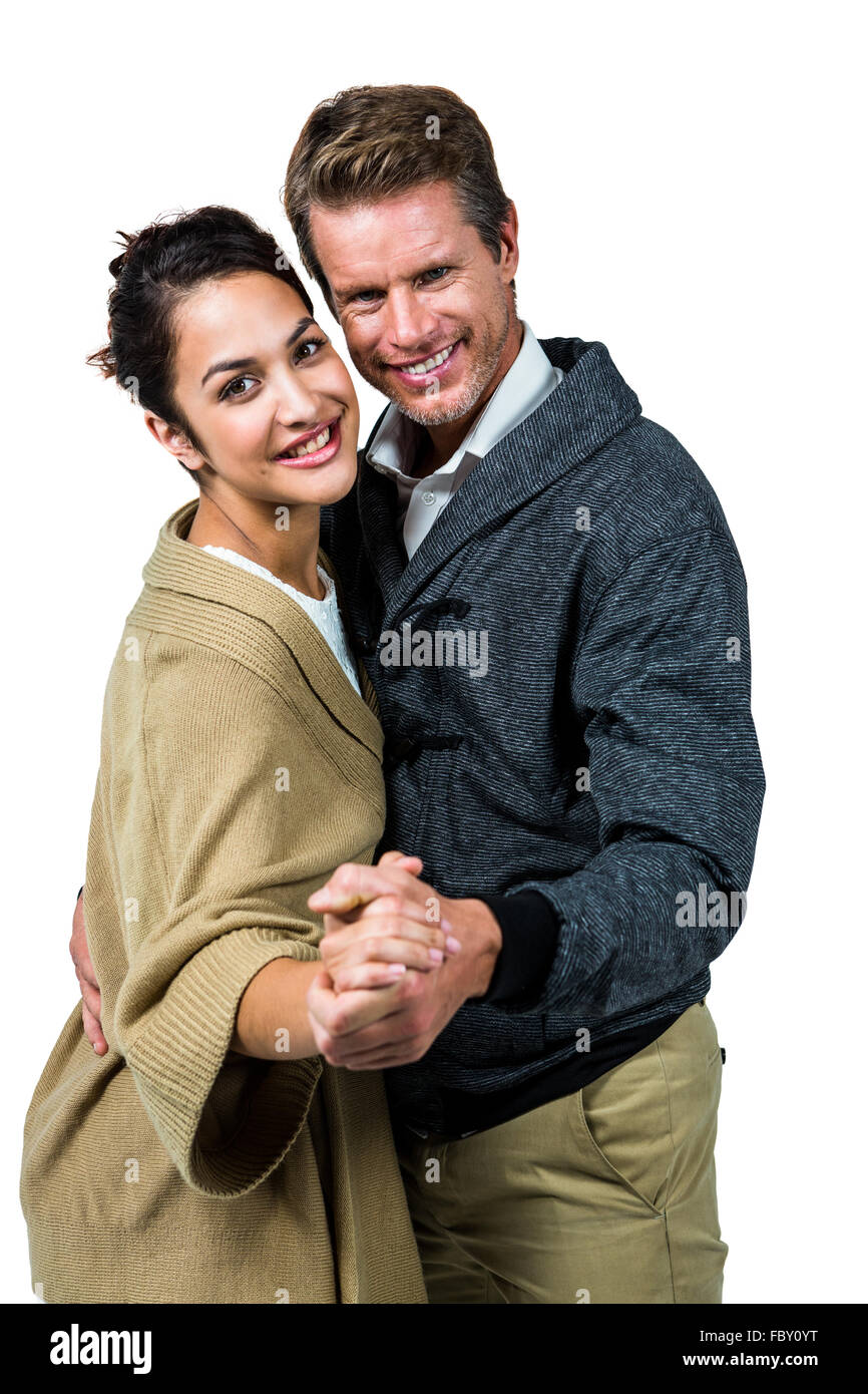 Portrait of happy affectionate couple dancing Stock Photo
