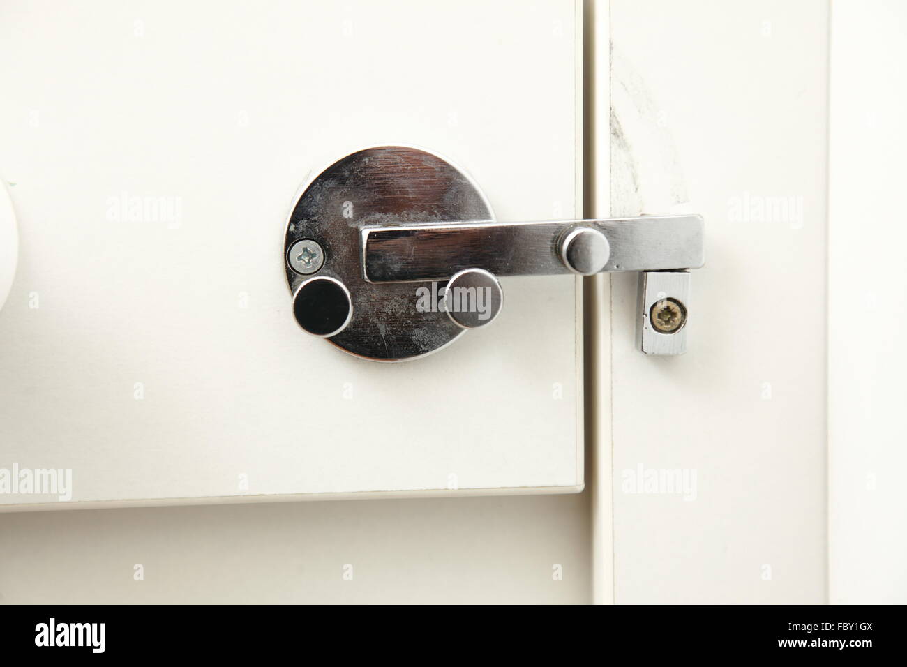 lock on bathroom door Stock Photo Alamy