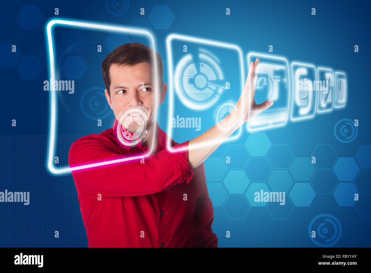Future business interface solution Stock Photo