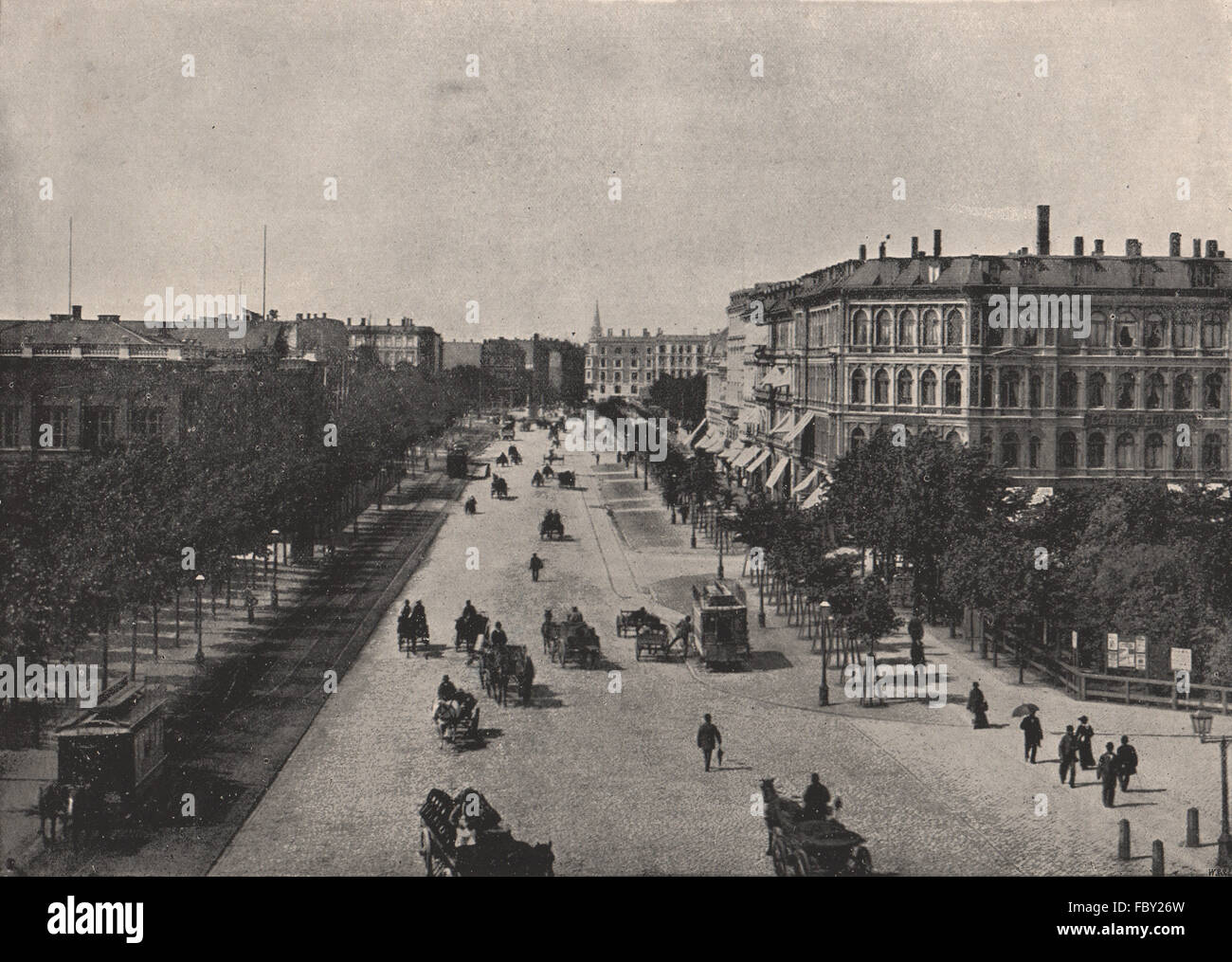 COPENHAGEN. The Vesterbro' passage. Denmark, antique print 1895 Stock Photo  - Alamy