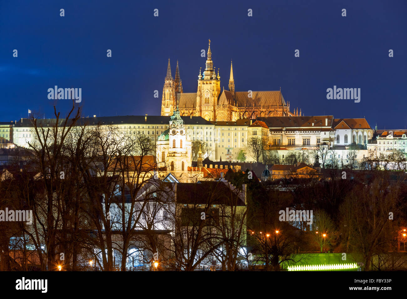 Prague Castle and Mala Strana, Czech Republic Stock Photo