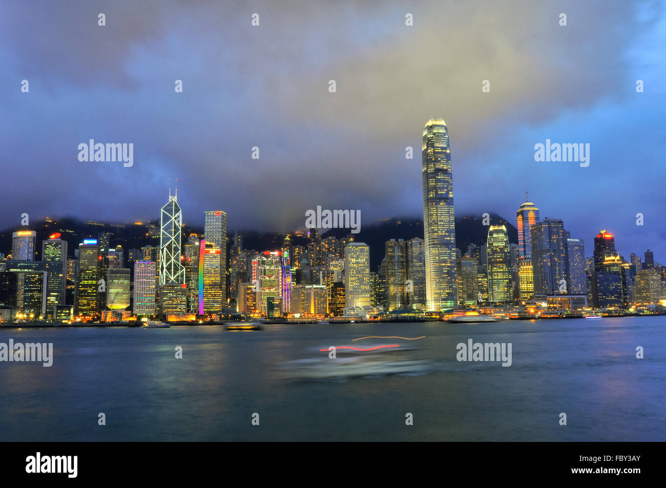 Hong Kong Island Skyline from Kowloon Stock Photo - Alamy