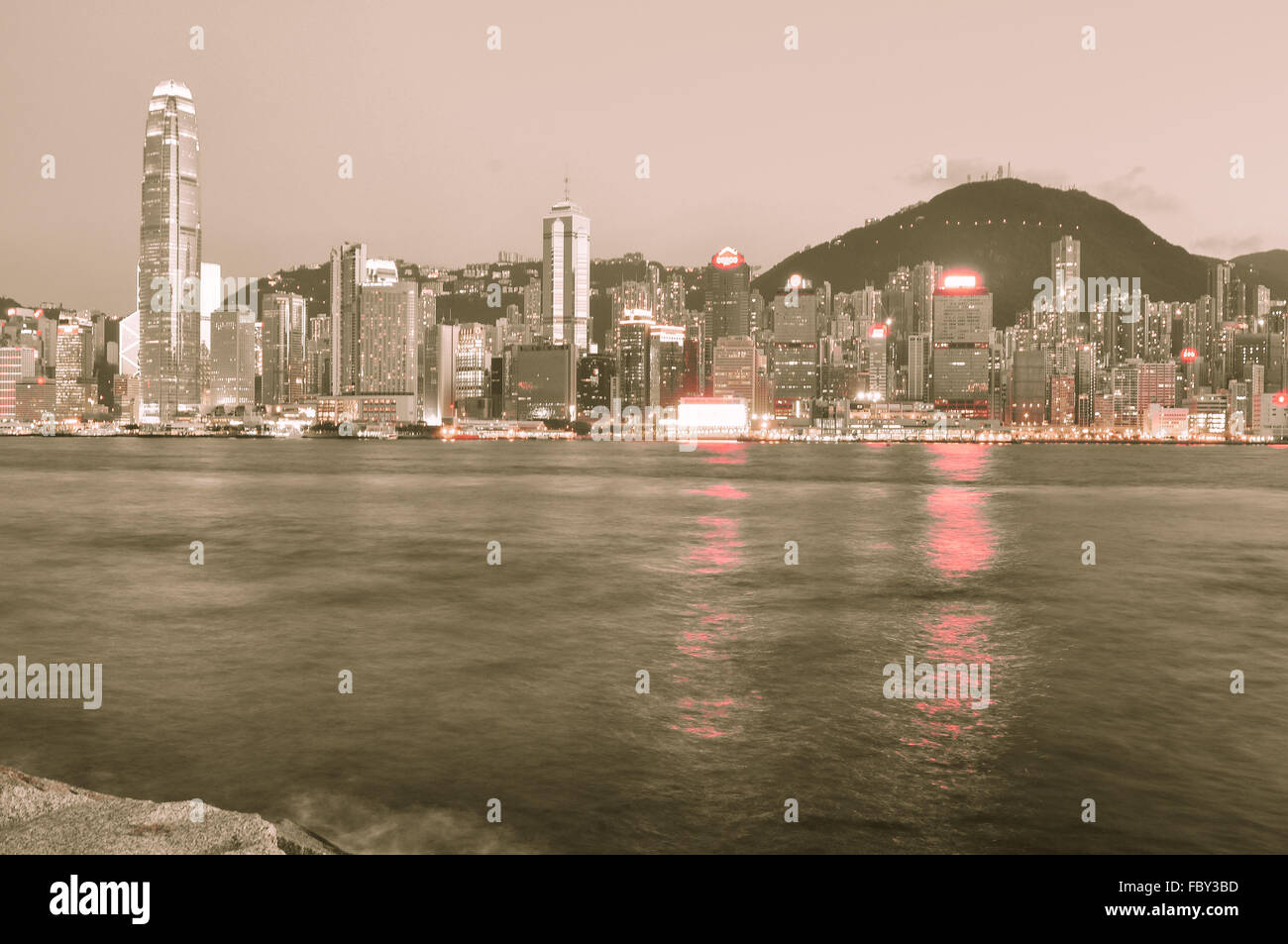 Hong Kong Island Skyline from Kowloon Stock Photo - Alamy