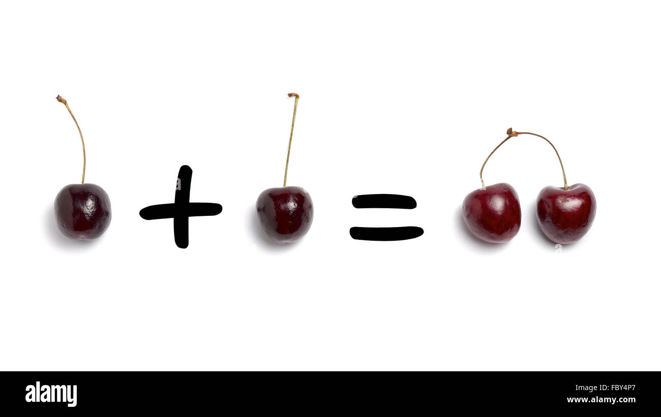 Calculating with Cherries Stock Photo