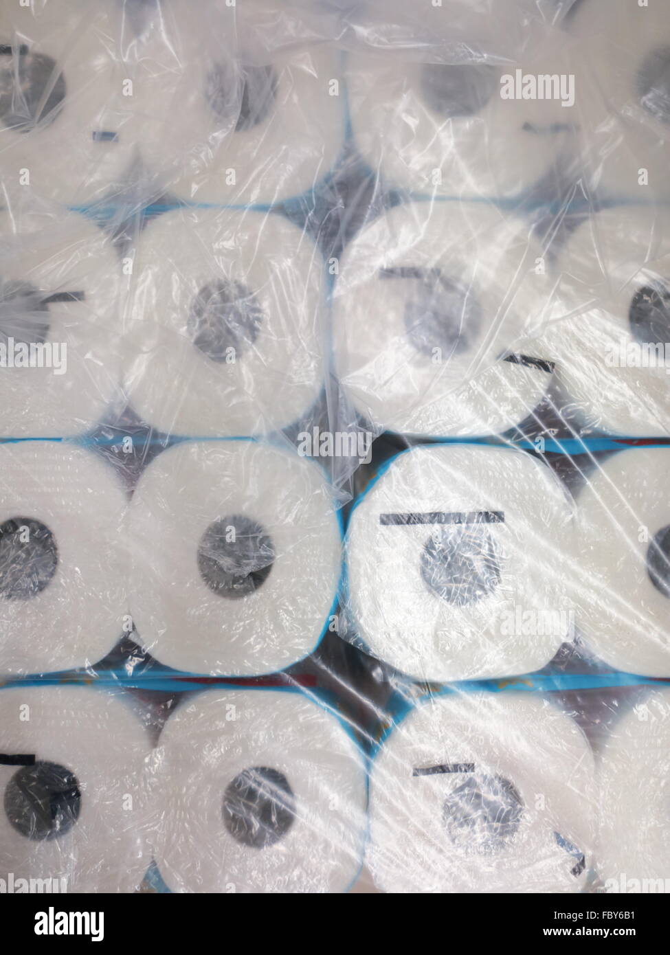 big pack of toilet paper in supermarket Stock Photo Alamy