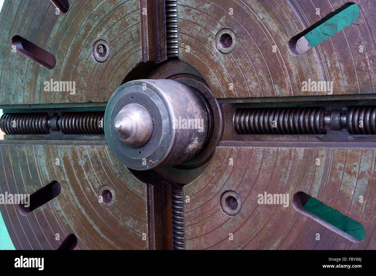 Lathe Turning Stainless Steel Stock Photo Alamy