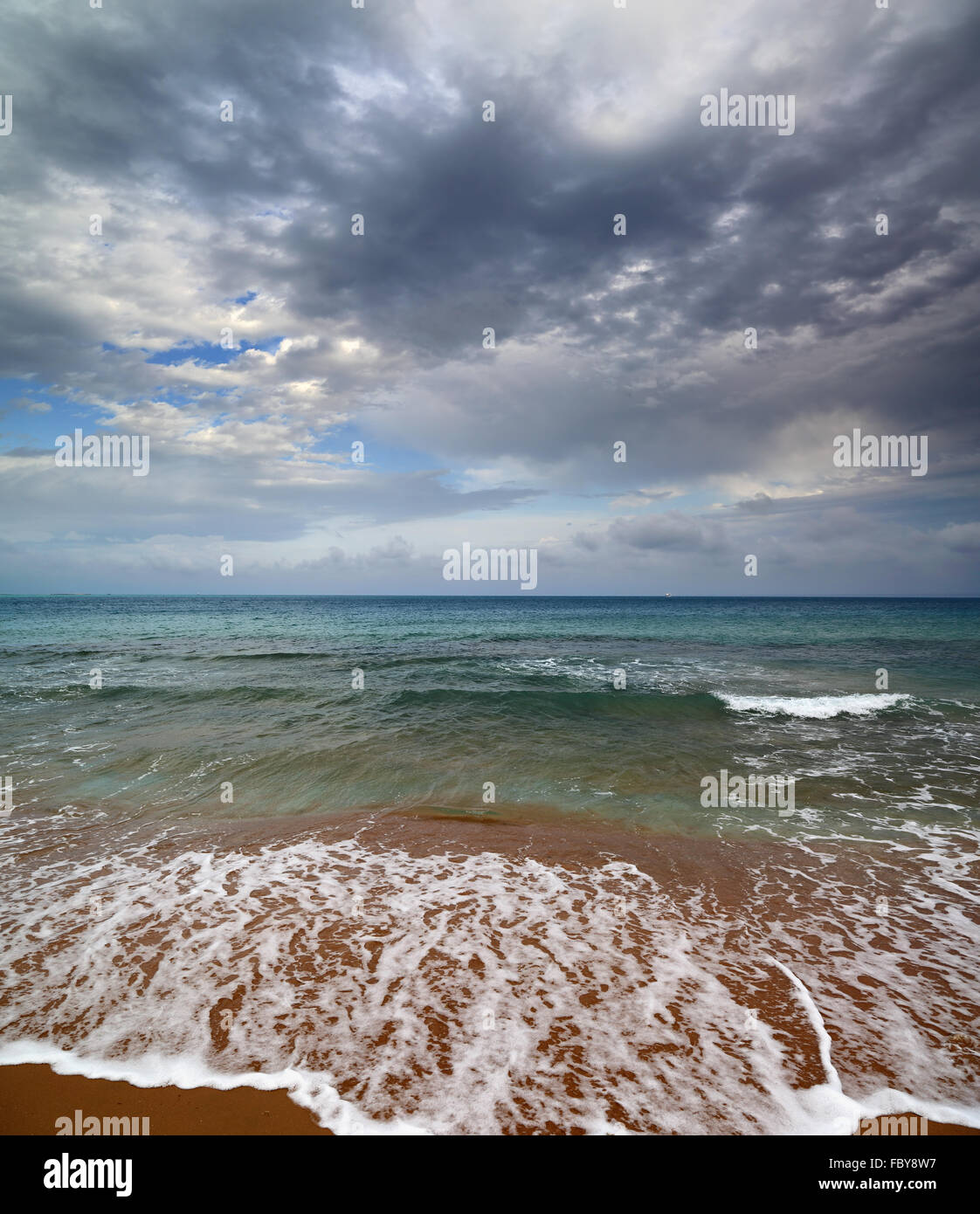 sea landscape with moody sky Stock Photo