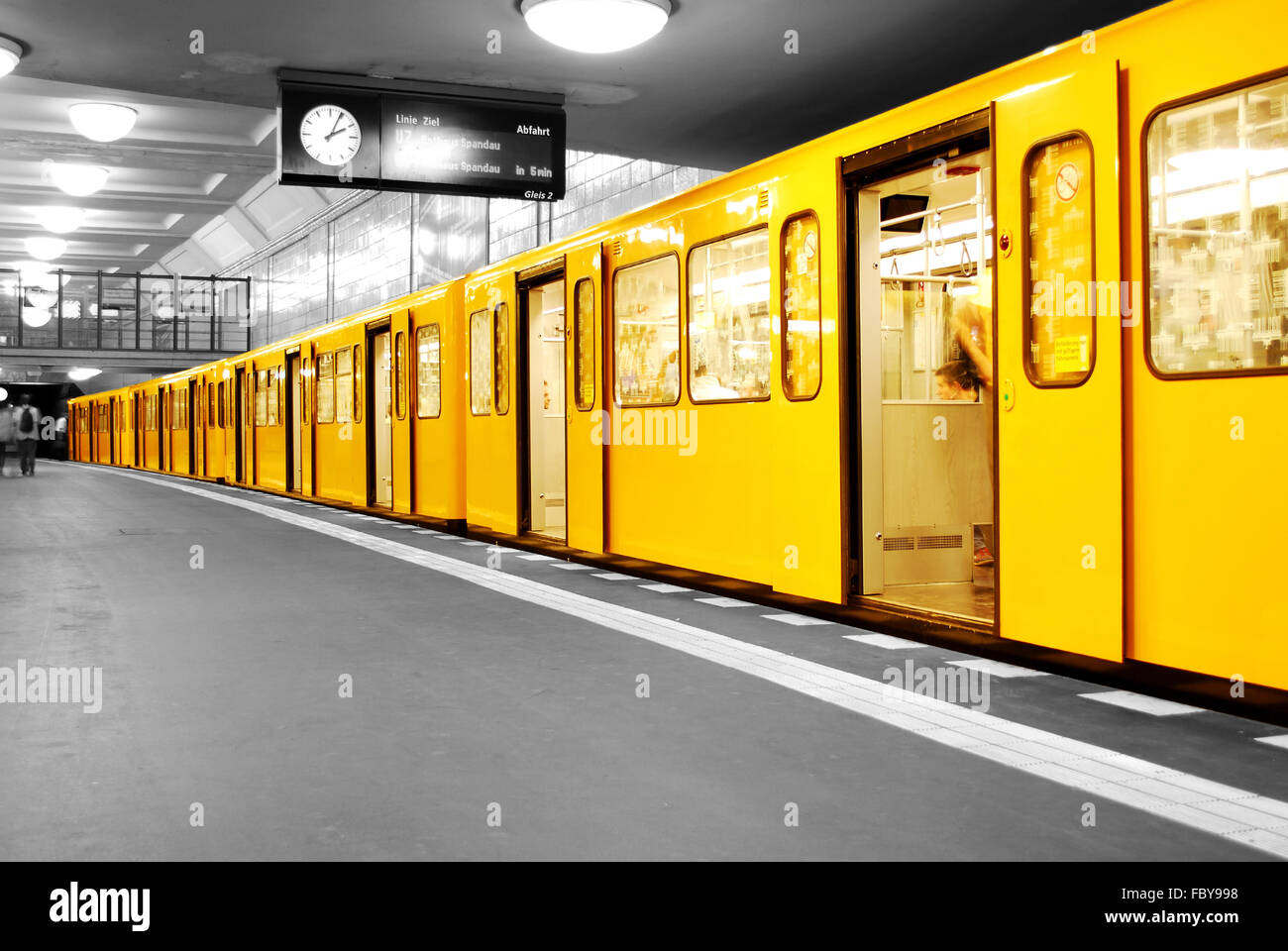 Berlin Subway U-Bahn Stock Photo