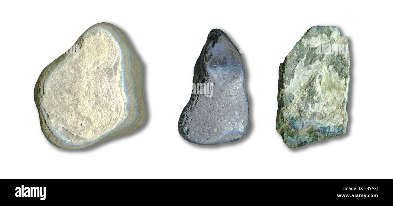 three different stones Stock Photo