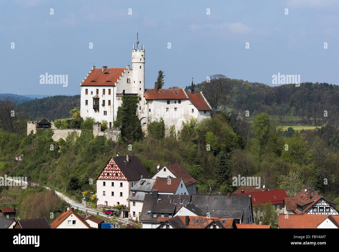 Castle Goessweinstein - Franconian Switzerland Stock Photo