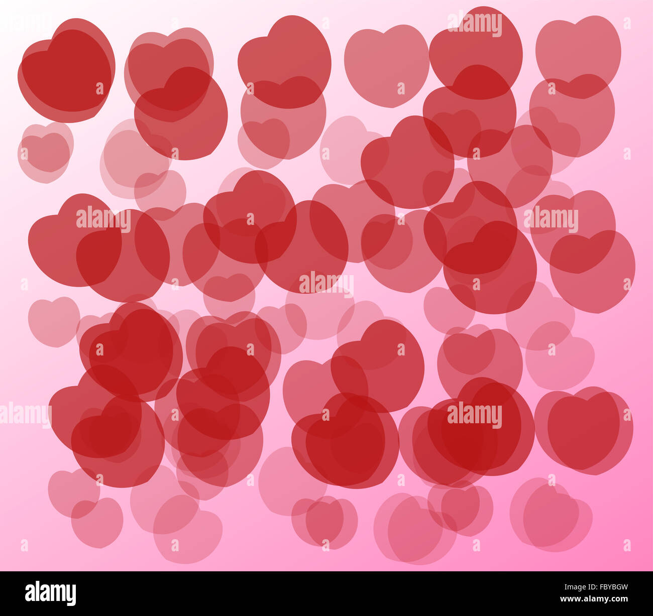 hearts on a white background Stock Photo - Alamy