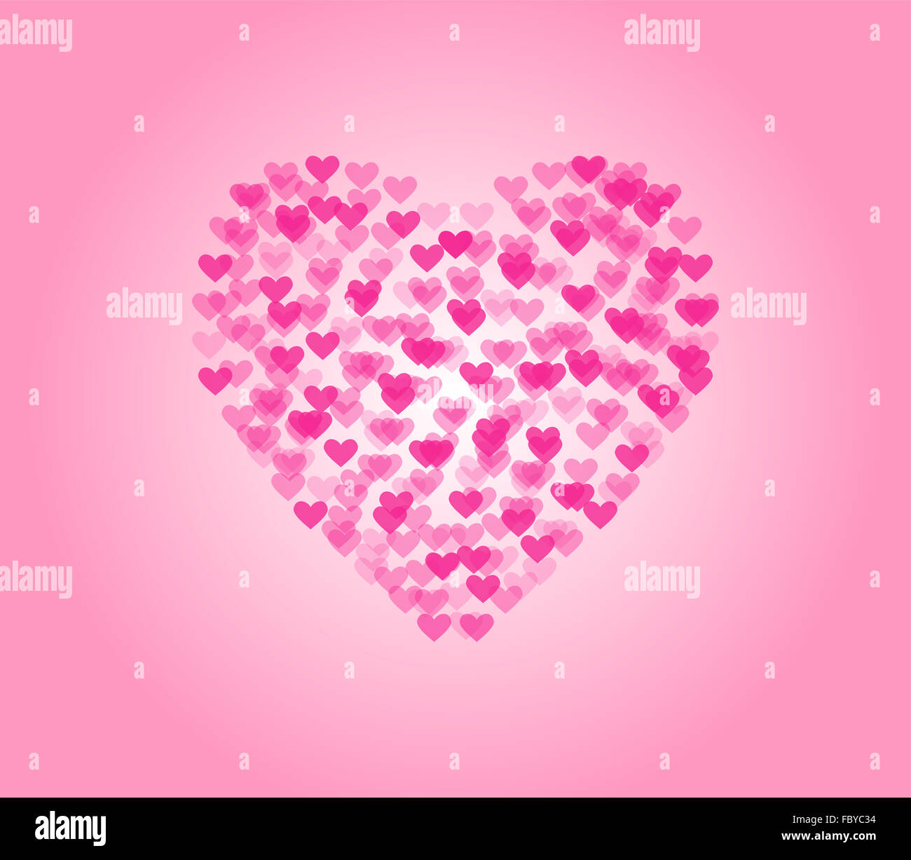 hearts on a white background Stock Photo - Alamy