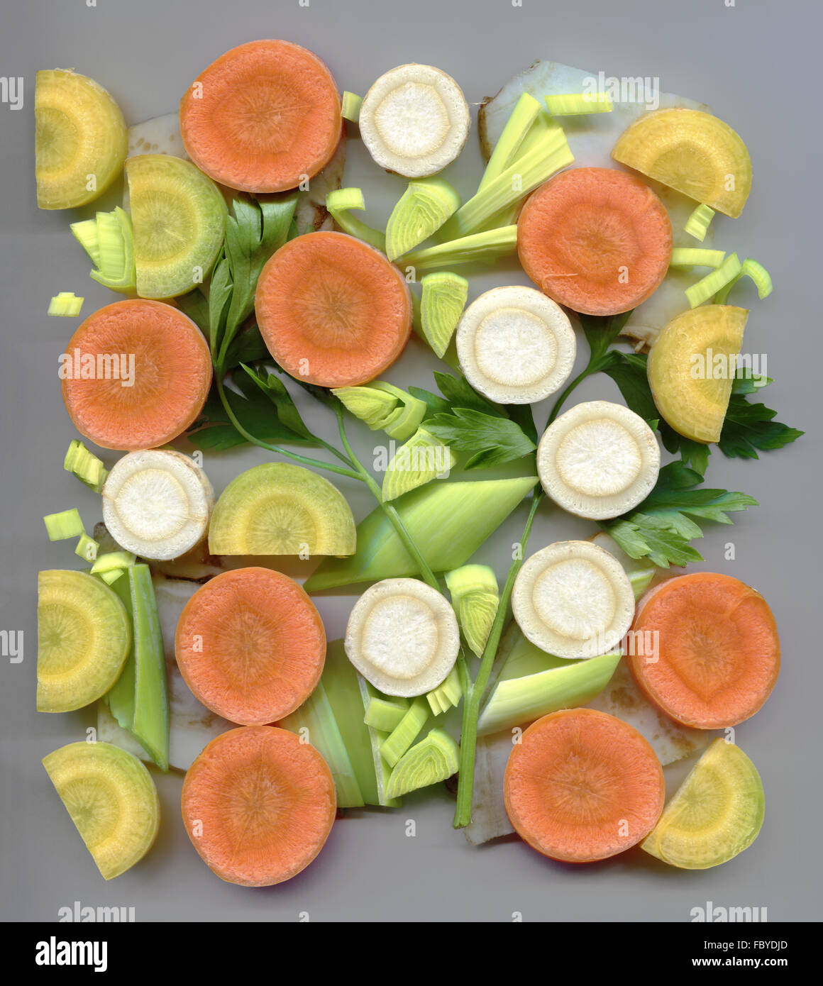 Chopped soup greens Stock Photo
