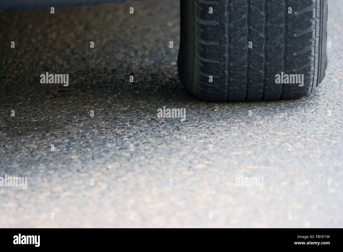 tire on road Stock Photo Alamy