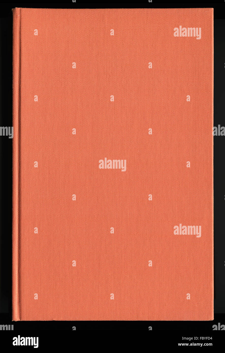 book cover made from orange cloth Stock Photo