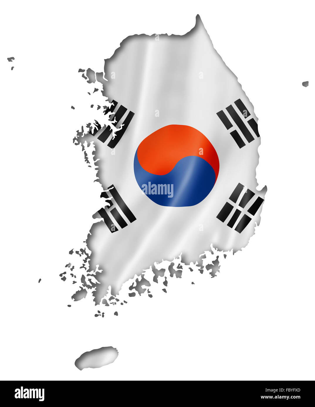 South Korean flag map Stock Photo - Alamy