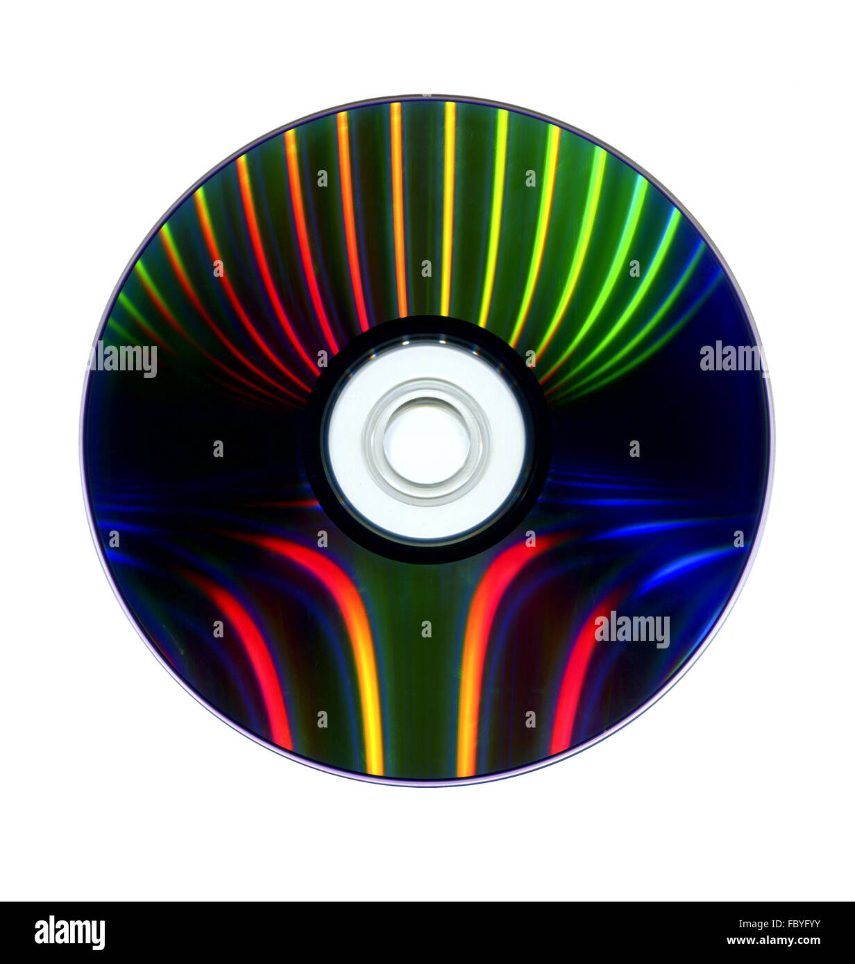 DVD-Datalayer lightened by LEDs Stock Photo