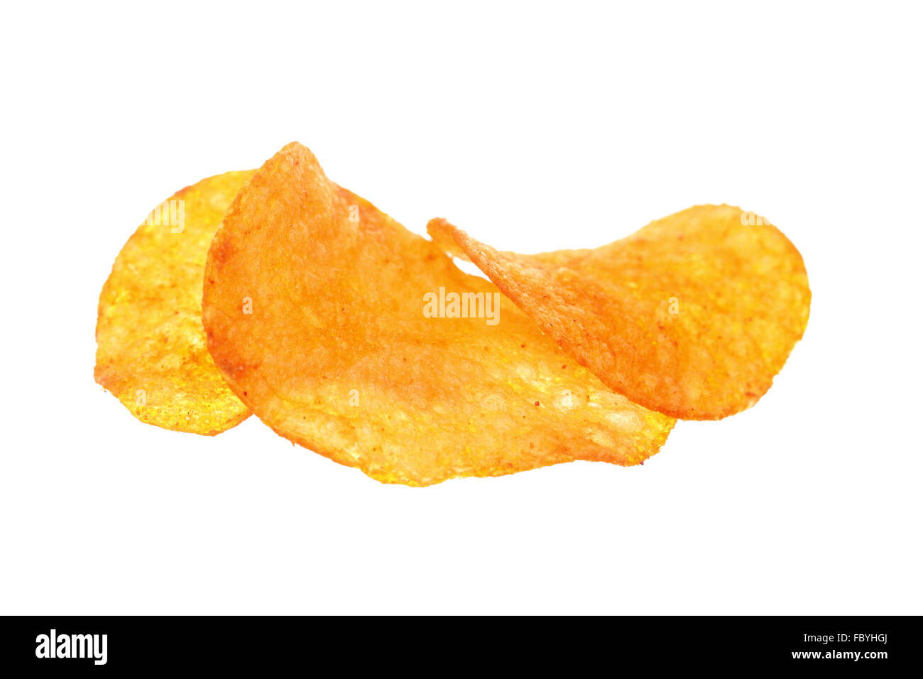 Crisps. Potato chips isolated on white Stock Photo Alamy