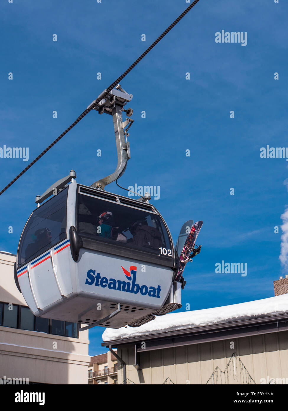 Gondola, Steamboat Ski Area, Steamboat Springs, Colorado Stock Photo
