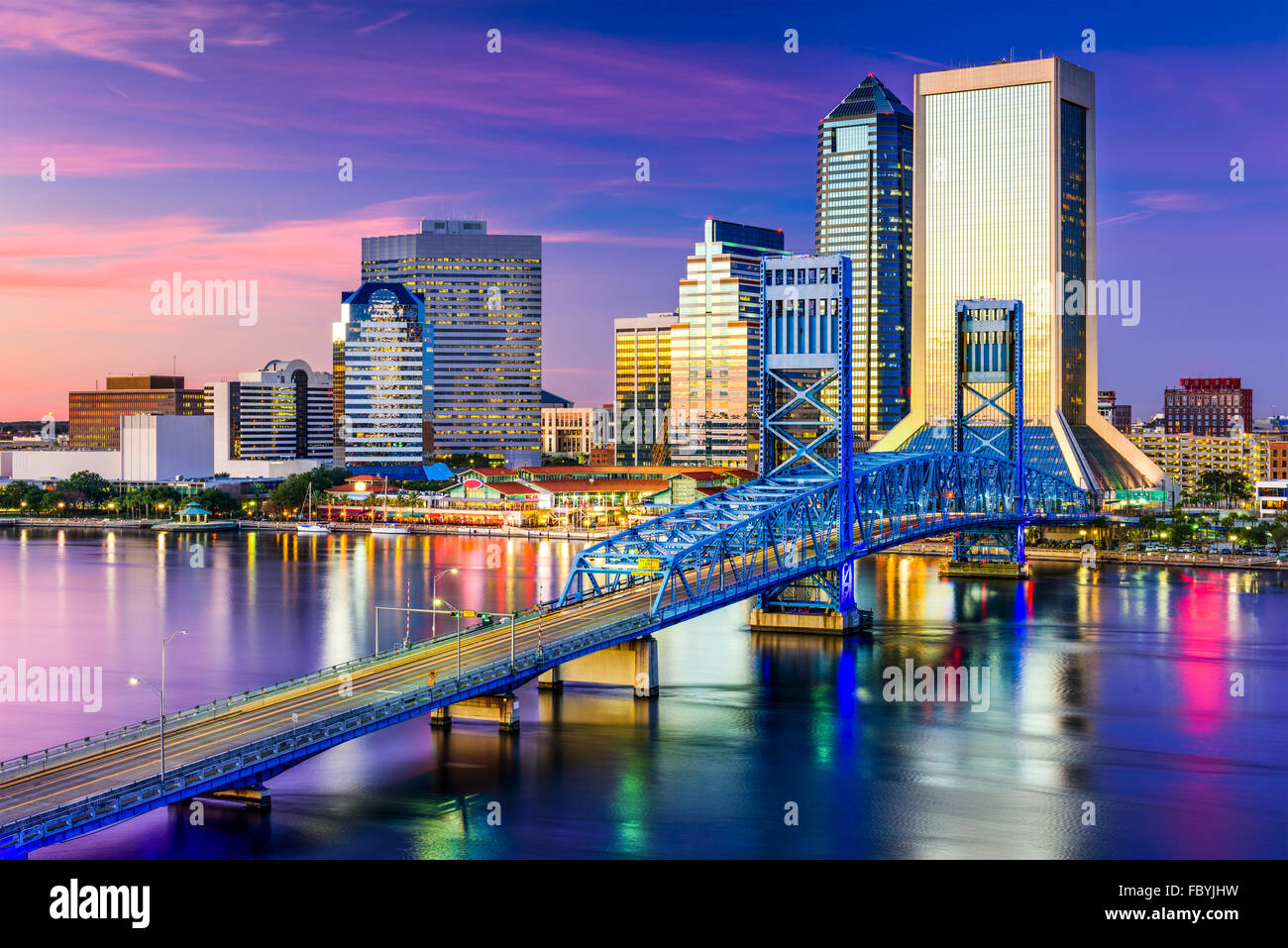 Jacksonville, Florida, USA downtown city skyline. Stock Photo