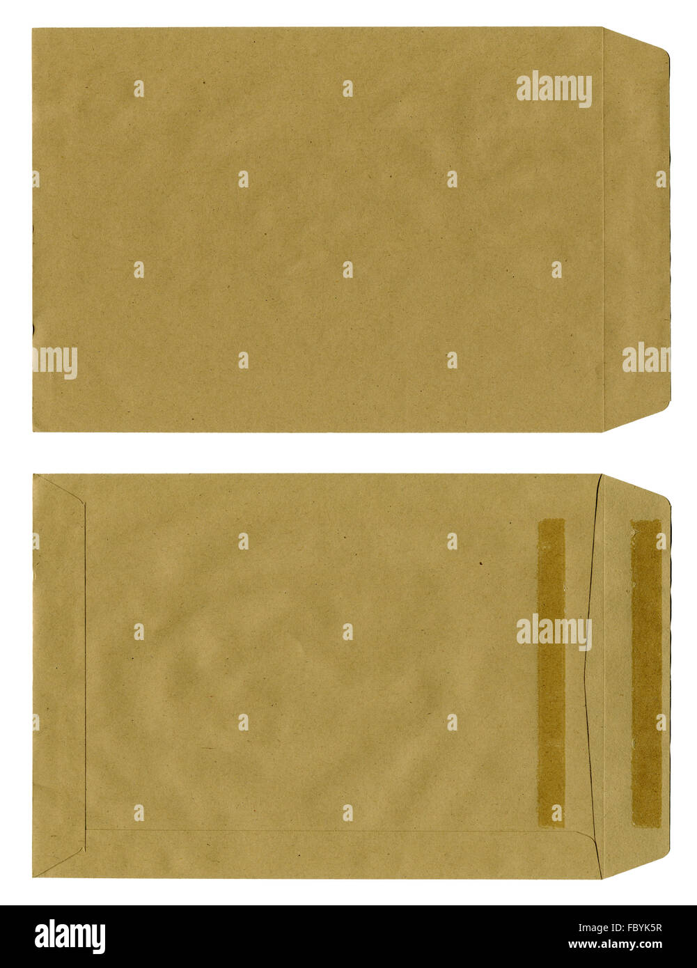 front and back side of a brown envelope Stock Photo - Alamy