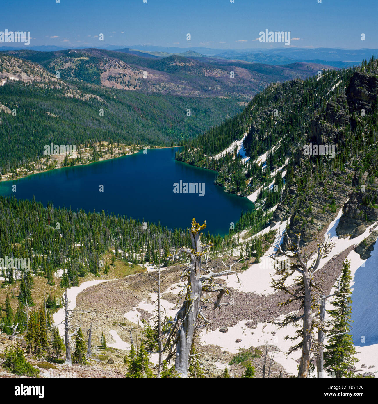 sanders lake in the rattlesnake wilderness near missoula, montana Stock